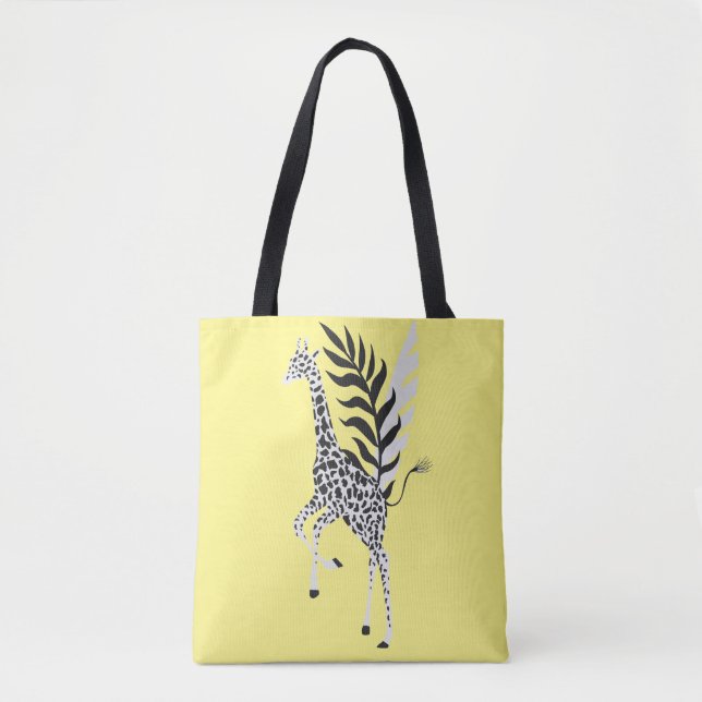 Bolsa Tote totbag jaune wildlife friendship (Frente)