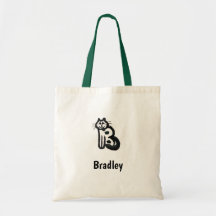 Tote Bag - Cat Letter B com o nome