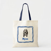 Tote Bag - Cat Letter M com o nome no quadro