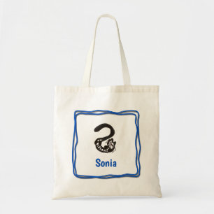 Bolsa Tote Tote Bag - Cat Letter S com o nome na imagem