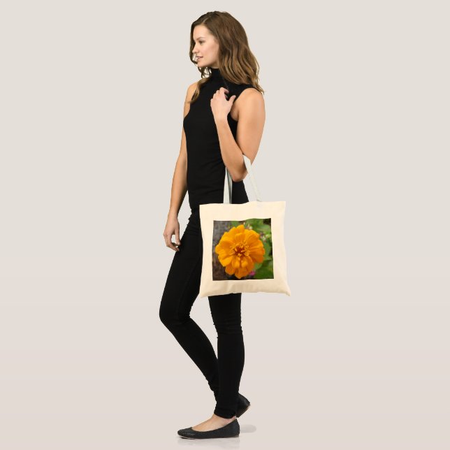 Bolsa Tote Tote Bag com Zinnia (Frente (modelo))