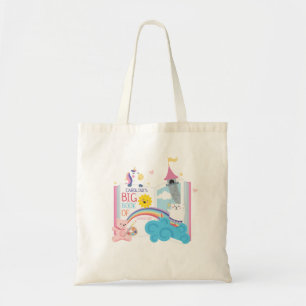 Bolsa Tote Tote Bag da Biblioteca de Meninas Whimsso