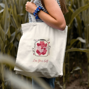 Bolsa Tote Tote Bag de Corações Rosa