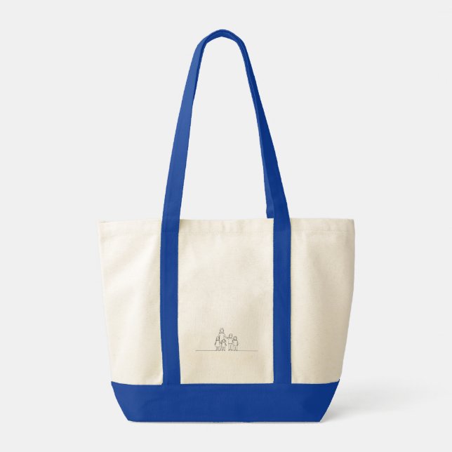 Bolsa Tote Tote Bag de Gratidão para a mãe - Desenho de rabis (Verso)