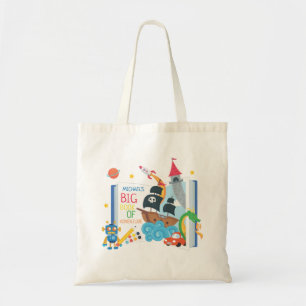 Bolsa Tote Tote Bag de Livro de Meninos Whimsical