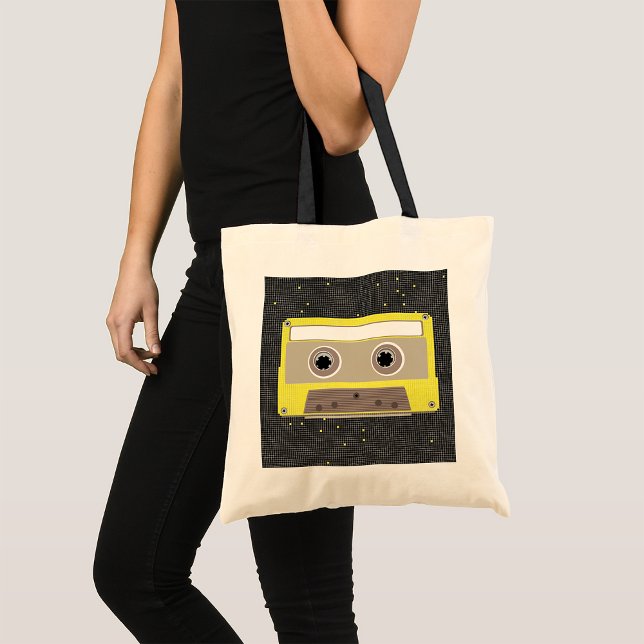 Bolsa Tote Tote Bag do Cassete de Música (Criador carregado)