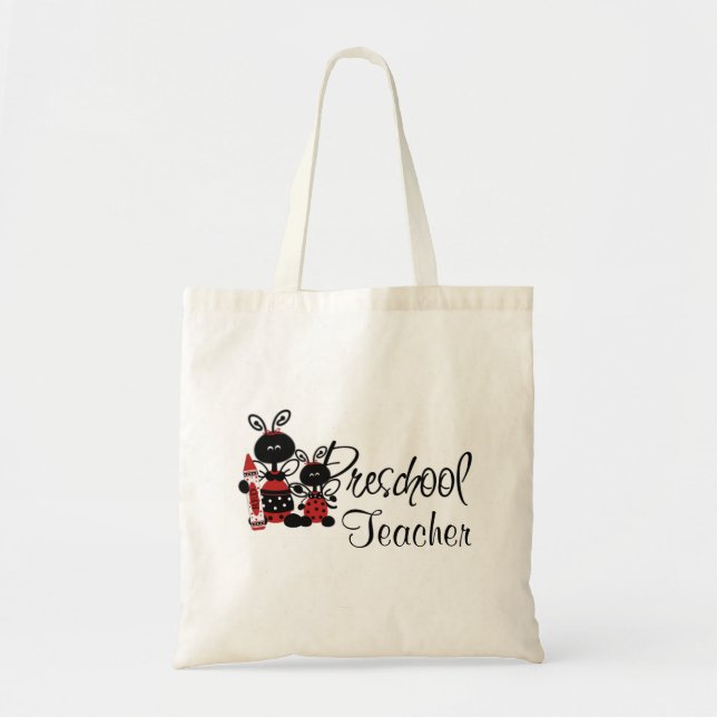 Bolsa Tote Tote Bag do Professor da Pré-escola Ladybug (Frente)
