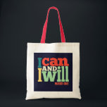 Bolsa Tote Tote Bag - Eu posso e vou"<br><div class="desc">Faça uma declaração com este saco de na moda com a frase motivacional "Eu posso e eu vou". Feito com materiais de alta qualidade,  este saco é perfeito para uso diário,  compro,  ou como presente para amigos e familiares que amam um traço de inspiração e autoempoderamento."</div>