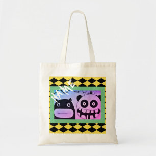 Bolsa Tote Tote Bag: FELIZ VOGUE MONSTER COM NOME