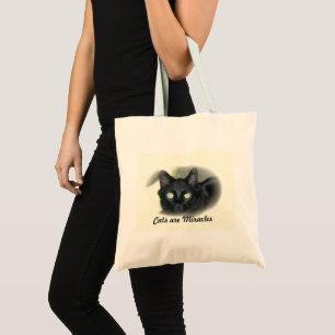 Bolsa Tote Tote Bag - Gato em Quadro Oval