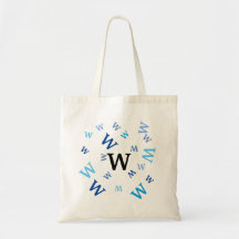 Tote Bag - Letras Azuis