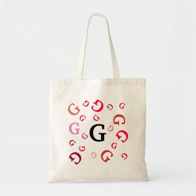 Bolsa Tote Tote Bag - Letras Vermelhas Desenhadas (Frente)