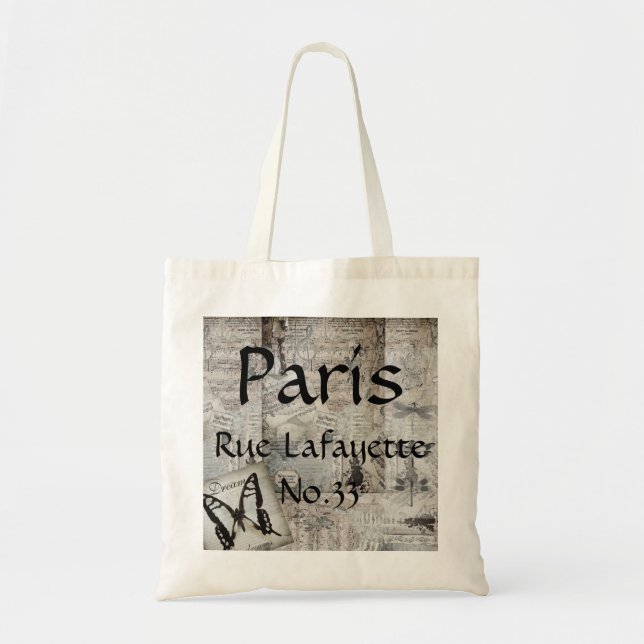 Bolsa Tote Tote Bag - Paris Rue Lafayette n.o 33 (Frente)