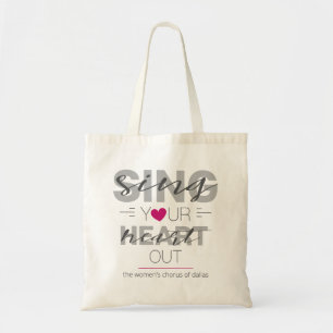 Bolsa Tote Tote Bag Pink Sing Your Heart Out