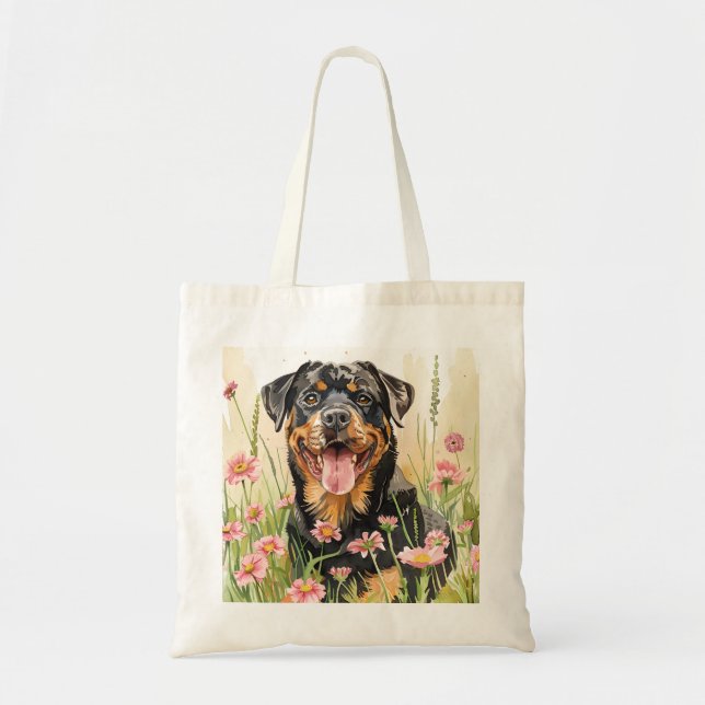 Bolsa Tote  Tote Bag – Rottweiler Tote Bag  (Frente)