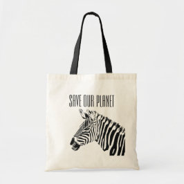 Bolsa Tote Tote Bag - Salve nosso planeta - Zebra