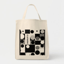 Bolsa Tote Tote Bag Travesseiro decorativo Bauhaus 60s Black