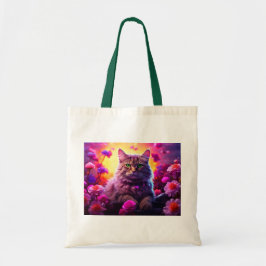 Bolsa Tote Tote Bag with Cat Illustration