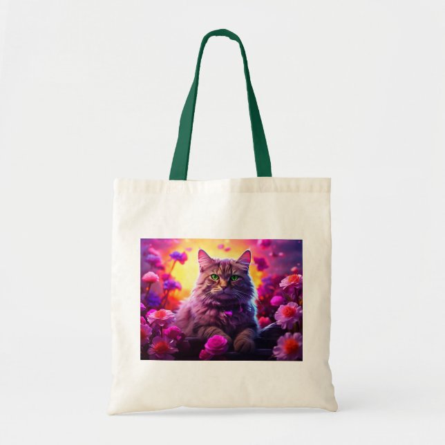 Bolsa Tote Tote Bag with Cat Illustration (Frente)