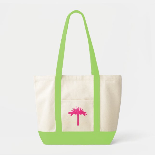 Bolsa Tote Tote da Palmeira Rosa (Frente)
