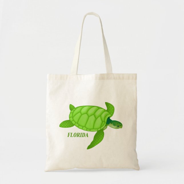 Bolsa Tote Tote. da tartaruga de mar de Florida (Frente)