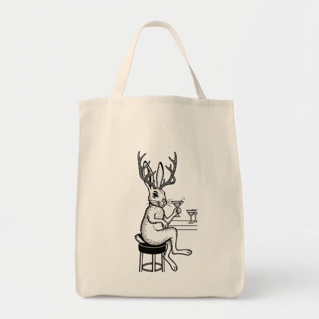 Bolsa Tote Tote Martini Jackalope (Frente)