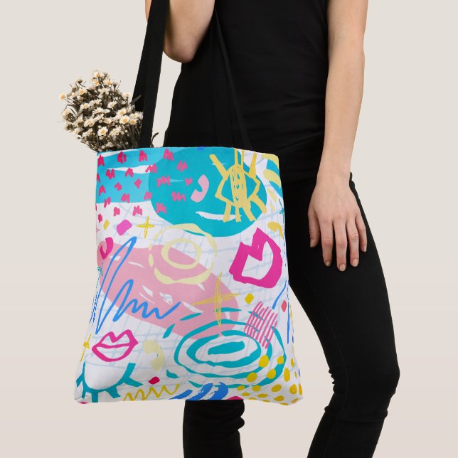 Bolsa Tote ToteBag All-Over-Impressão, Grande (Close Up)