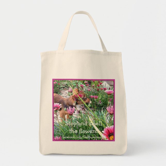 Bolsa Tote Totebag de Bumblesnot: Pequenino/flores (Frente)