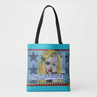BOLSA TOTE TOTEBAG-THERES UMA LINHA FINA ENTRE O GÊNIO E O