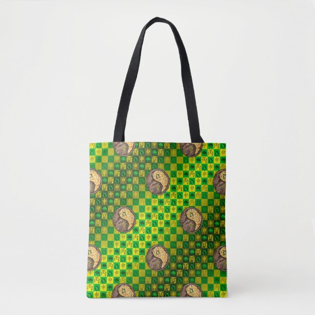 Bolsa Tote Touro & Macaco de Fogo (Frente)