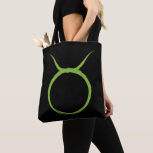 Bolsa Tote TOURO Touro Verde Astrologia Zodíaco Abril Maio Si