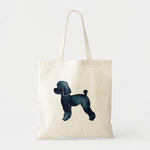 Bolsa Tote Toy Poodle Black Watercolor