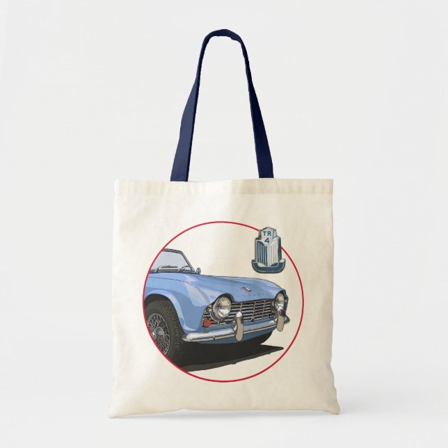 Bolsa Tote TR4 azul (Frente)
