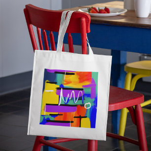 Bolsa Tote Trabalho de arte Abstrato Na moda único - Arco-íri