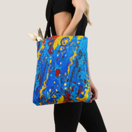 Bolsa Tote Trabalho de arte de Abstrato de cor vívida