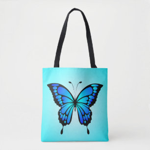 Bolsa Tote Trabalho de arte de Borboleta Azul