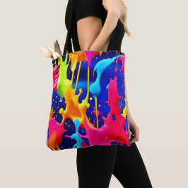 Bolsa Tote Trabalho de arte de pintura colorido
