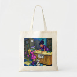 Bolsa Tote Trabalho de arte de Saída de Biblioteca