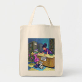 Bolsa Tote Trabalho de arte de Saída de Biblioteca