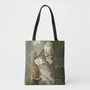 Bolsa Tote Trabalho de arte de Snowy Owl Audubon