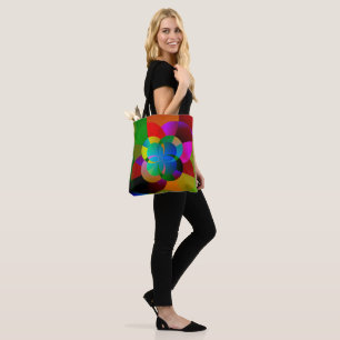 Bolsa Tote Trabalho de arte fractal colorido