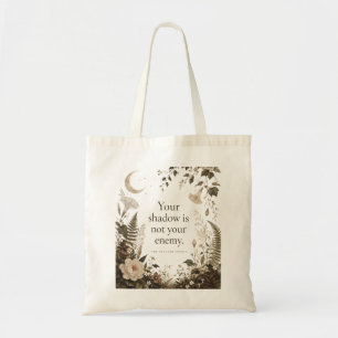 Bolsa Tote Trabalho de Sombra Botânico Citação Floral Vintage
