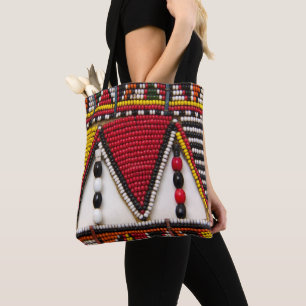 Bolsa Tote Trabalho Maasai em Contas