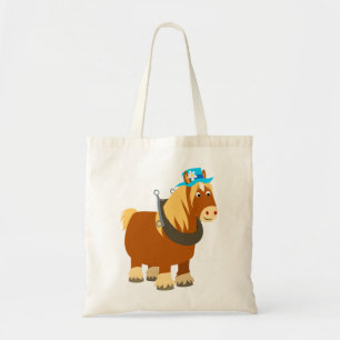 Bolsa Tote Traço de Cartoon Bonito Breton Horse Bag