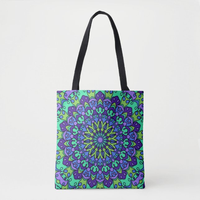 Bolsa Tote Traço Geométrico de Trendy Vintage (Frente)