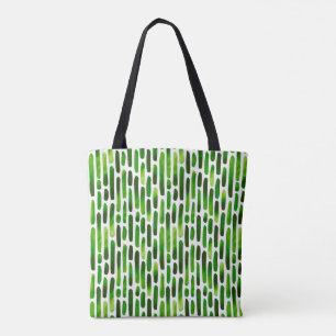 Bolsa Tote Traços de Cores de Água 091121 - Verde Cinzento 