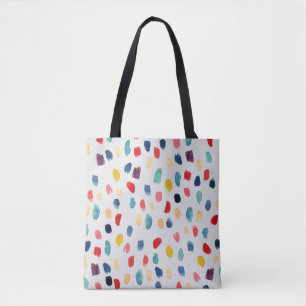 Bolsa Tote Traços do Pincel de Aquarela: Abstrato sem costura