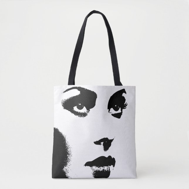 Bolsa Tote Traços negros de mulher (Frente)