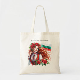 Bolsa Tote Tradição de Sinalizador búlgaro Rosas vermelhas de