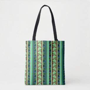 Bolsa Tote Tradicional Sri Lanka Liyawel (padrão das folhas)